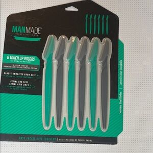 MANMADE 6-Pack Touch Up Razors in Teal & Gray